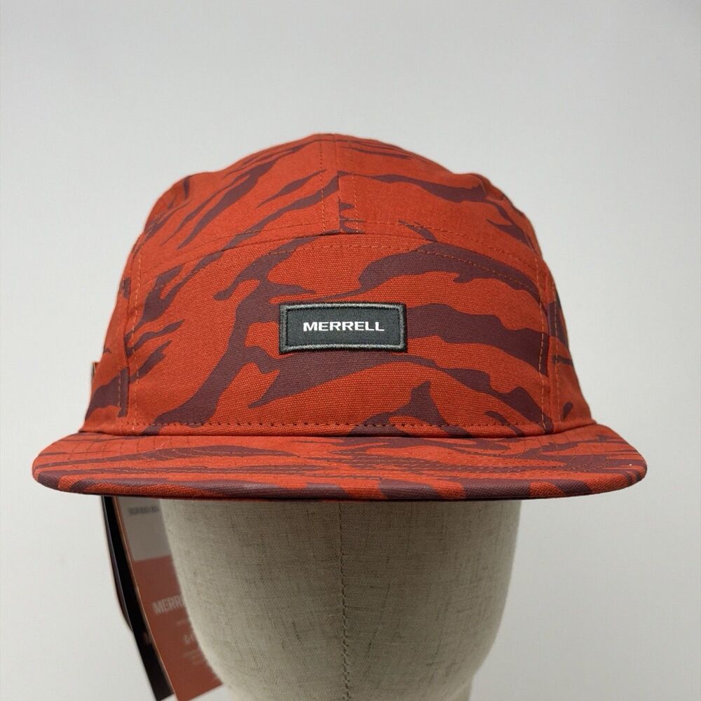 Merrell Trailhead 5 Panel Cap Bossa Nova Camo Cotton Strapback Hat NWT